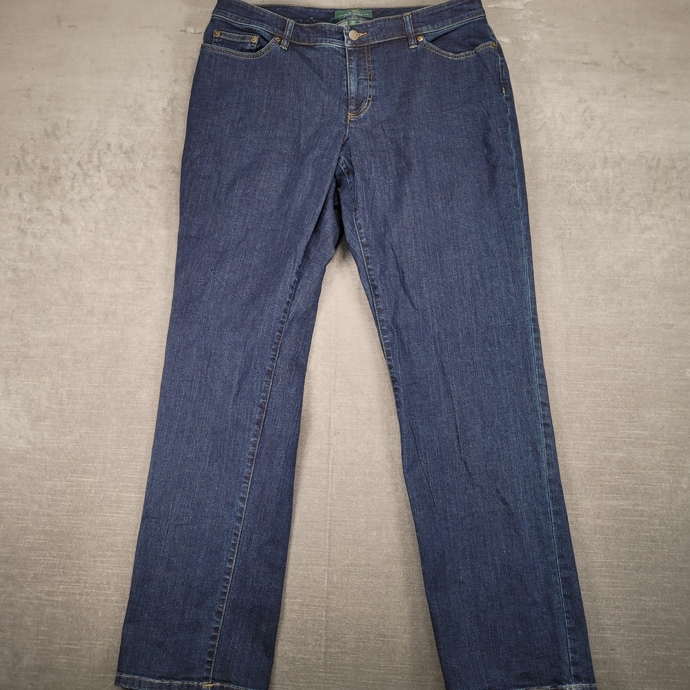 Ralph Lauren Jeans Co Y2K Modern Straight Curvy Dark Wash Denim‎ Jeans